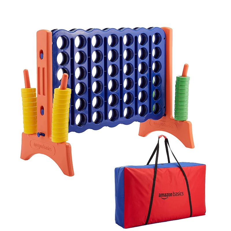 Photo 1 of Jumbo Giant 4 in a Row Game with Carrying Bag is Suitable for Children and Adults.Giant 4-to-Score Game Set 