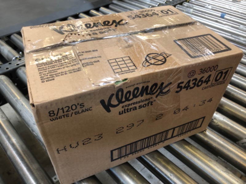 Photo 1 of Kleenex Expressions Ultra Soft Facial Tissues, Soft Facial Tissue, 8 Flat Boxes, 120 Tissues per Box, 3-Ply (960 Total Tissues)