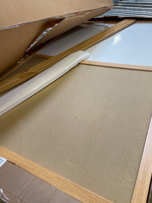 Photo 2 of MasterVision Maya Series Dry Erase White Board Cork Bulletin Board Combo, Wall Mounting, Self-Healing Cork, 24" x 36", Wood Frame 2' x 3'
