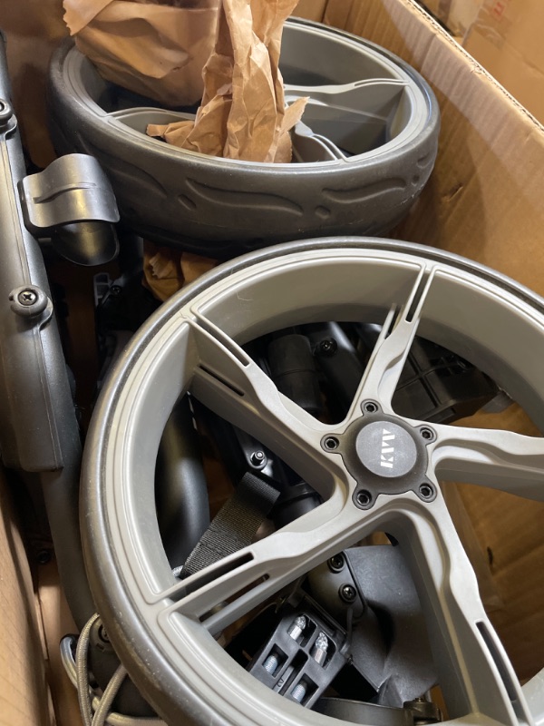 Photo 2 of KVV 3 Wheel Foldable/Collapsible Golf Push Cart with Universal Golf Cart Organizer Polyester Net Mesh Storage Bag
