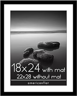 Photo 1 of LUCKYLIFE 18x24 Frame in Black, Gallery Frame for Wall Mounting,  with Included Hanging Hardware Black 18x24