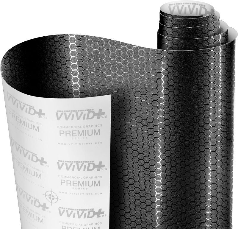 Photo 1 of VViViD+ Honeycomb Matte Black Medium Pattern Car Wrap Viny