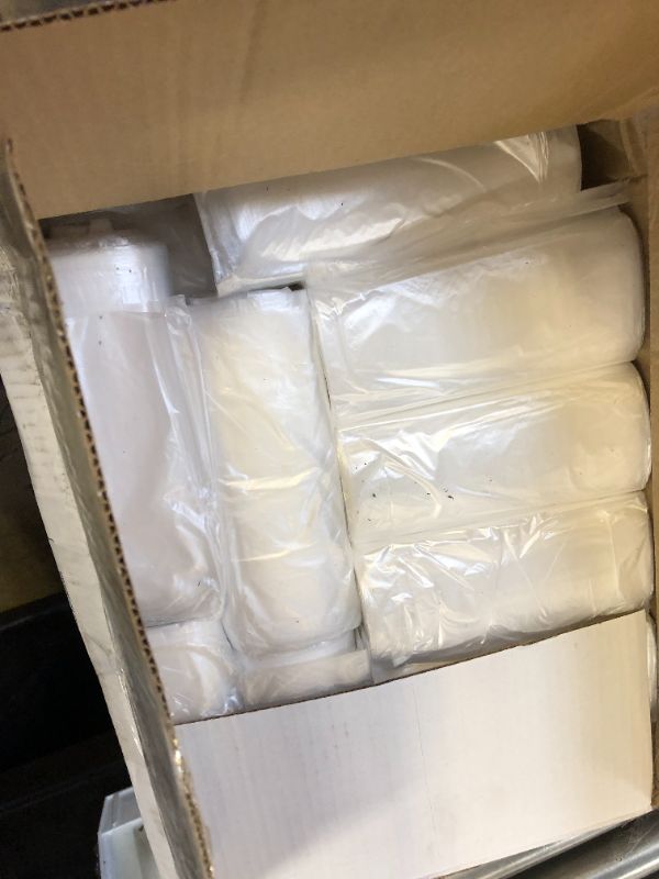 Photo 2 of 12 to 16 Gallon Trash Bags - 1000 Count - 24" x 33" Clear Plastic Garbage Bags Tall Can Liners for Home & Office - Household Items Cleaning Products, Kitchen Supplies - 13 Gallon Trash Bag, 15 Gallon 1 Count (Pack of 1000) 12-16 Gal / 10 Microns