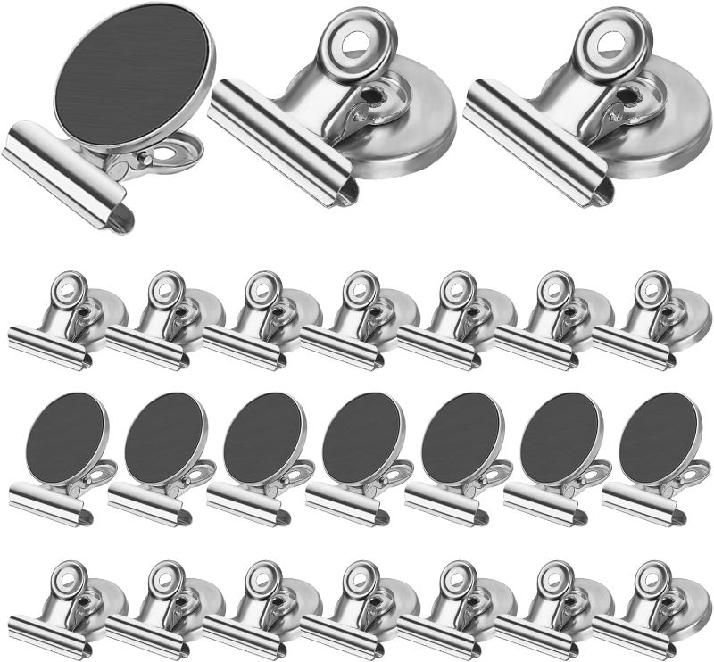 Photo 1 of 200 Pack Magnetic Clips Heavy Duty Magnet Clips for Fridge Stainless Steel Clips Strong Refrigerator Magnetic Clips for Whiteboard Hanging House Office School Use 1.2 Inch