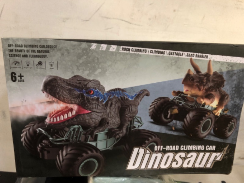 Photo 2 of small Dolanus Dinosaur Remote Control Car Toy for Kids Age 3 4 5 6 7 8 Year Old, Dinosaur Monster Trucks for Boys Remote Control, Dino Toys for Kids 5-7, Dino Car, Dinosaur Toys for Kids 5-7 8-12 Tyrannosaurus