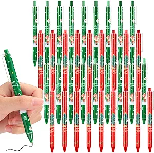 Photo 1 of Qilery 100 Pcs Christmas Pens Gifts Bulk for Coworkers Kids Adults Xmas Ballpoint Pen Ink Pen Holiday Pens Christmas Favors Christmas Giveaways for Adults Office School Party Supply(Cute Style)