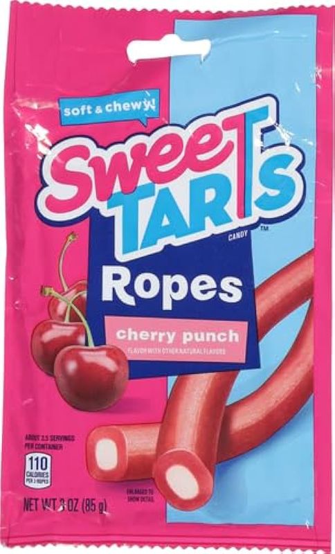 Photo 1 of SweeTARTS Soft & Chewy Ropes, Cherry Punch, 3 Oz   12pcs exp date 03/2024