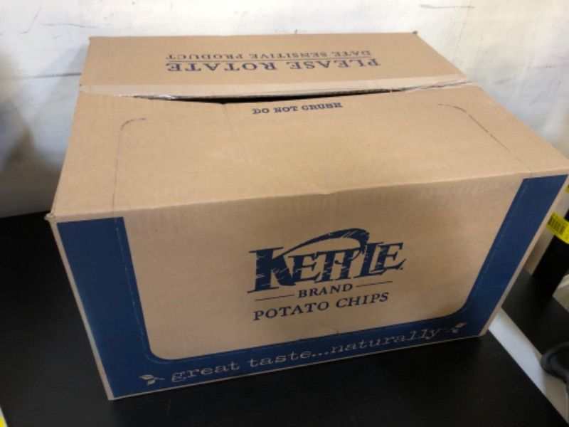 Photo 2 of 12pcs exp 05/2024   Kettle Brand Potato Chips, Krinkle Cut Truffle and Sea Salt, 7.5 Oz
