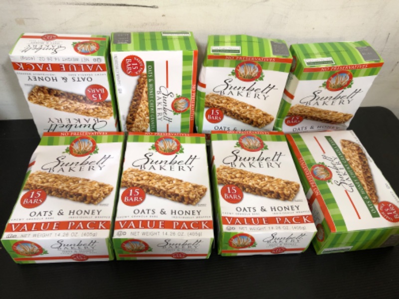 Photo 1 of exp date 03/2024   Sunbelt Bakery Oats & Honey Chewy Granola Bars, Value Pack, 1.0 OZ, 15 Count  