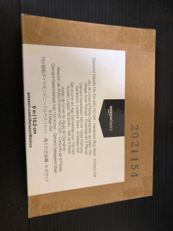 Photo 3 of Amazon Basics Diamond Needle File Set with 150 Grit - Hardened Alloy Steel - 6-Piece Set, 6-inch
