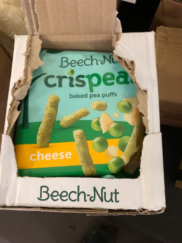 Photo 2 of Beech-Nut Toddler Snacks, Cheese Crispeas Baked Pea Puffs, Grain-Free, Gluten-Free, Non-GMO, 1.4 oz Bag (7 Pack)