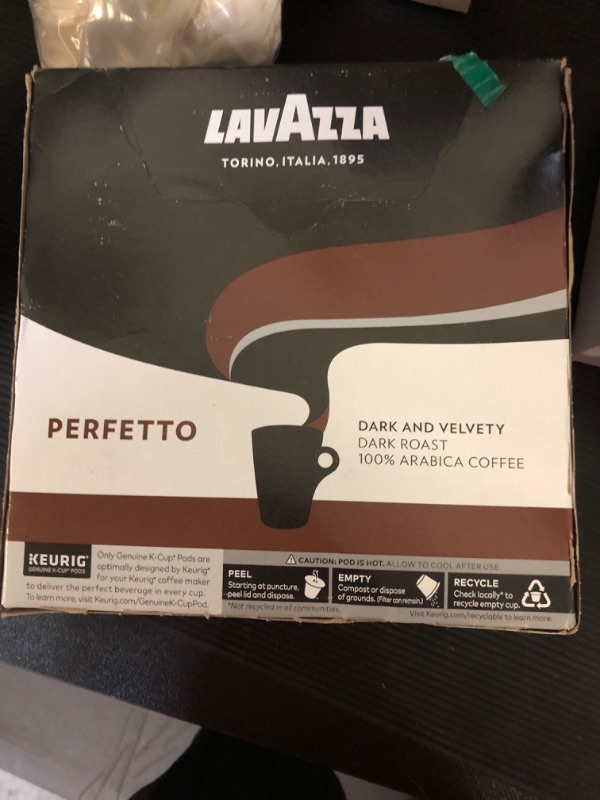 Photo 2 of Lavazza Perfetto Single-Serve Coffee K-Cup® Pods for Keurig® Brewer, 32 Count, Full-bodied dark roast with bold, dark flavor and notes of caramel, 100% Arabica Perfetto 32 Count (Pack of 1)