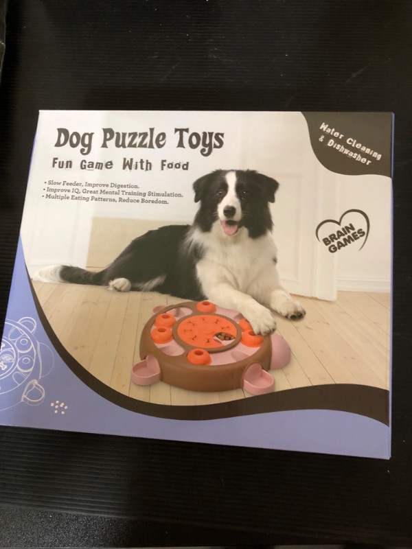 Photo 2 of Dog Puzzle Toys, Interactive Dog Toys, Turtle Dog Enrichment Toys for Puppy Mentally Stimulating Treat Dispenser Dog Treat Puzzle Feeder for Small, Medium and & Large Dogs Treat Training orange