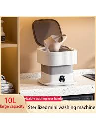 Photo 1 of Portable washing machine,Mini Washer, 11L upgraded large capacity High Power foldable Washer, Hanging drain pipes are more convenient, Deep cleaning of underwear and other small clothes. (grey)
