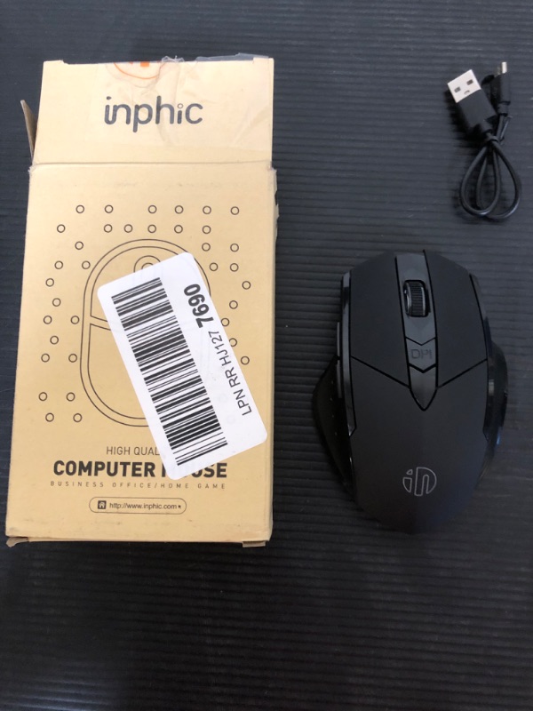 Photo 1 of INPHIC Mouse, 3 Modes Bluetooth 5.0&4.0 Mouse 2.4G Rechargeable Wireless Mouse with 6 Buttons, Ergonomic Computer Mouse for Laptop, Mac, PC etc. https://a.co/d/73svOL0
