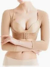 Photo 1 of KSKshape Arm Shaper for Women Post Surgery Arm Lipo Compression Sleeves Front Closure Shapewear Bra Posture Corrector Beige Medium