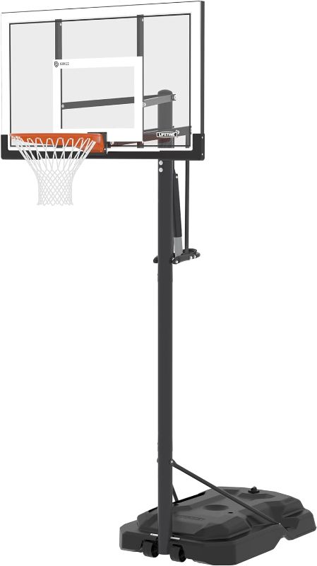 Photo 1 of Lifetime Portable Basketball Hoop, 54 Inch Steel-Framed Acrylic Backboard