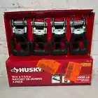 Photo 1 of MIssing 1---Husky 16 ft. 1.25 in. Ratchet Tie-Down Straps with S-Hook (4-Pack)