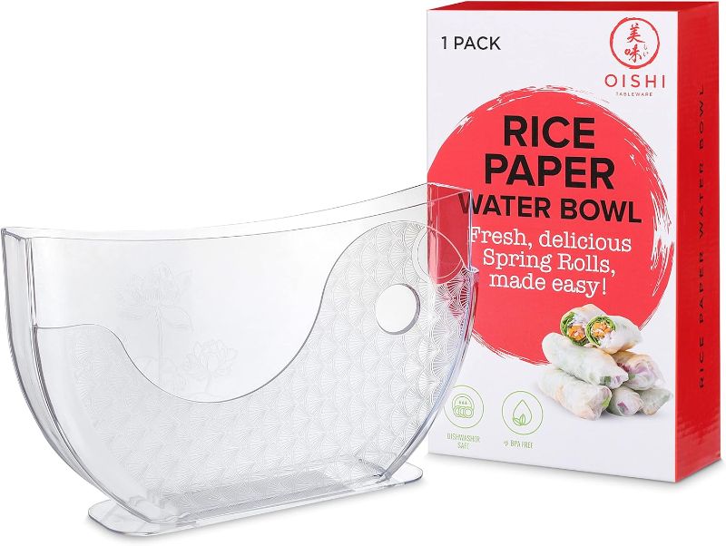 Photo 1 of Rice Paper Water-Spring Roll Water Bowl,Rice Paper Holder for Rice Paper Wrappers for Spring Rolls,Summer Rolls. Spring Roll Maker,Banh trang holder 1 Pack Rice Paper Not Included