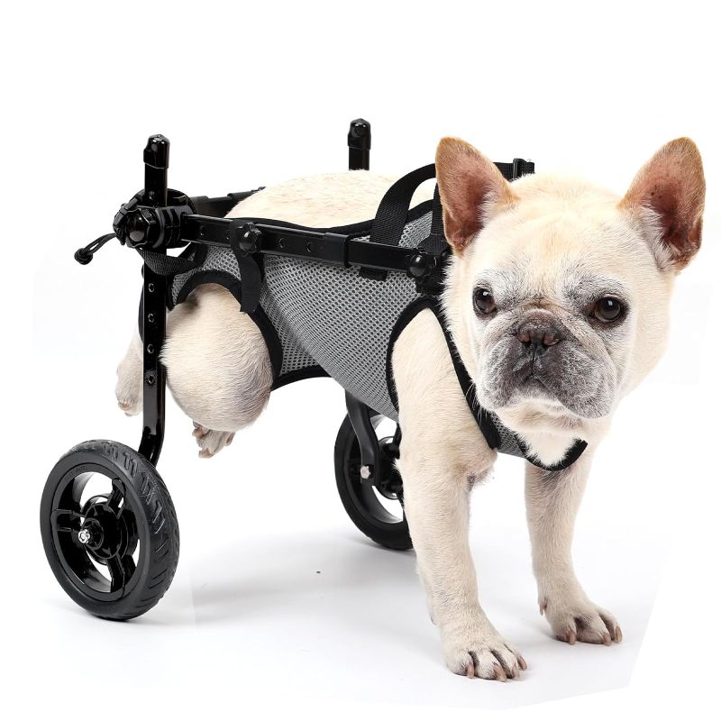 Photo 1 of Small Dog Wheelchair for Back Legs, Lightwheight Cat&Dog Wheelchair, Adjustable Pets Cart with Wheels for Back Leg (S)