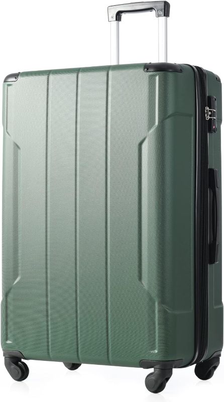 Photo 1 of Merax 20 Inch Carry On Luggage with Wheels Aluminum Alloy Corner Hard Shell Suitcase TSA Luggage Suitcases for Travel Woman Men(Green)