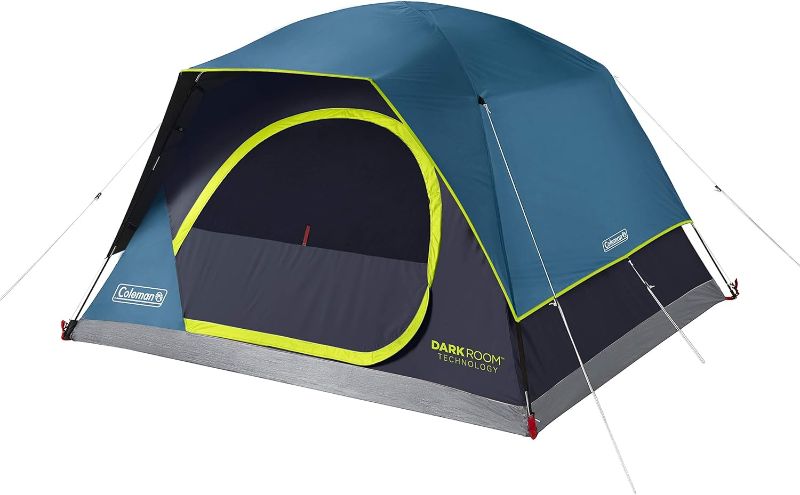 Photo 1 of Coleman Skydome Camping Tent with Dark Room Technology, 4/6/8/10 Person Family Tent Sets Up in 5 Minutes and Blocks 90% of Sunlight, Weatherproof Tent with Extra Storage and Ventilation