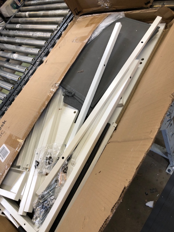 Photo 1 of CubiCubi 47 Inch Computer Desk with Drawers and Monitor Stand, Home Office Desk with Storage, Morden Writing Study Desk Table,White 47 inch White