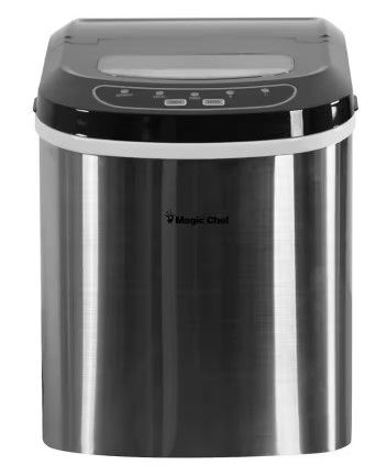 Photo 1 of 27 lbs. Portable Countertop Ice Maker in Stainless Steel
