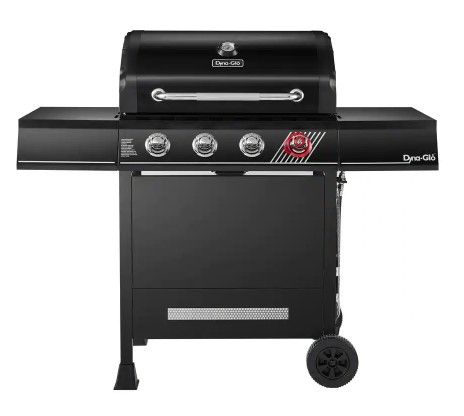 Photo 1 of 4-Burner Propane Gas Grill in Matte Black with TriVantage Multifunctional Cooking System
