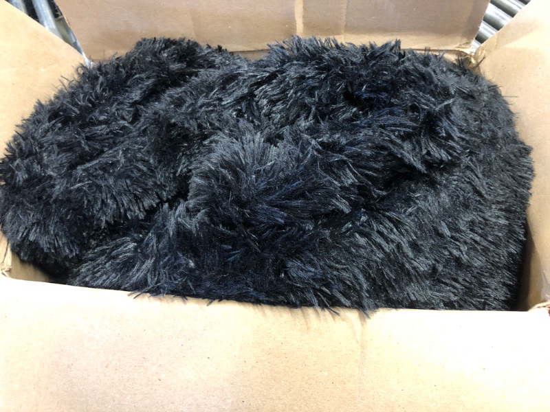 Photo 1 of shaggy area rug - black 