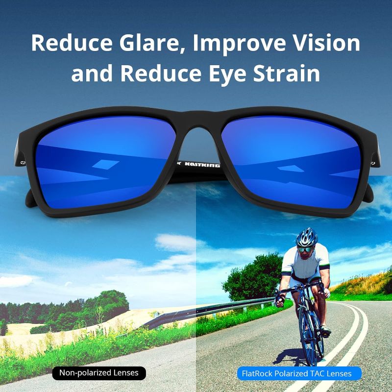Photo 1 of KastKing FlatRock Polarized Sport Sunglasses for Men and Women, Ideal for Driving Fishing Cycling Running, UV Protection