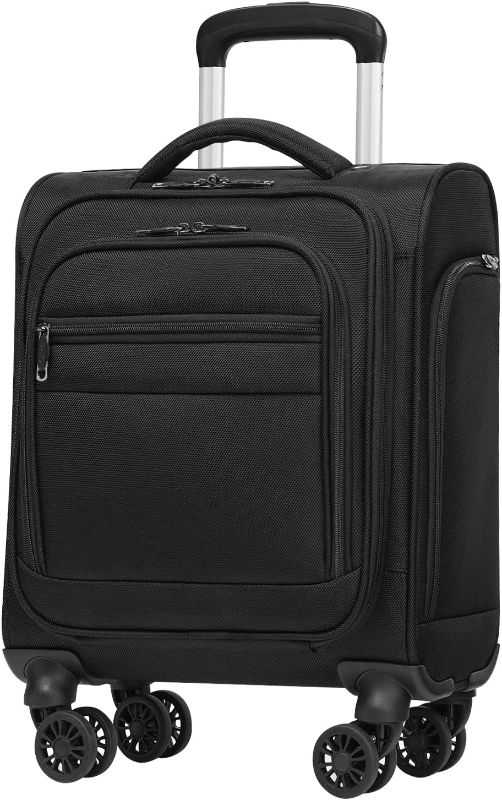 Photo 1 of 14inch--Coolife Underseat Carry On Luggage Suitcase Softside Lightweight Rolling Travel Bag Spinner Suitcase Compact Upright 4 Dual Wheel Bag
