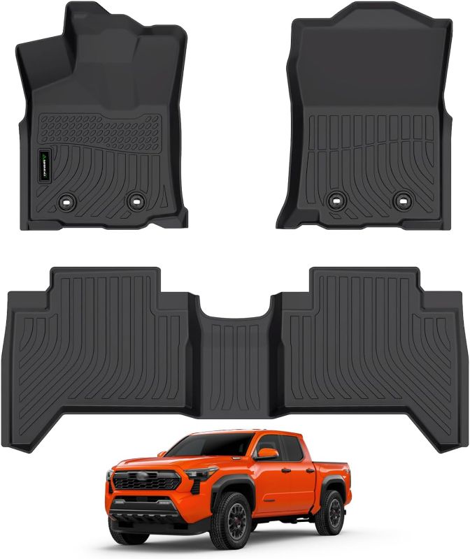 Photo 1 of ANBINGO® Floor Mats for Tacoma Double Cab, 2018-2023 SR | SR5 | Limited | TRD Off Road | TRD Sport | TRD Pro, 2023 Trail Edition, Tacoma Taco(Non Hybrid & EV), All Weather Floor Liner - Black