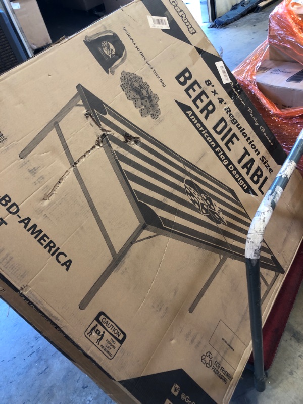 Photo 1 of GoPong Regulation Size 8' x 4' Beer Die Table - American Flag Inspired Design