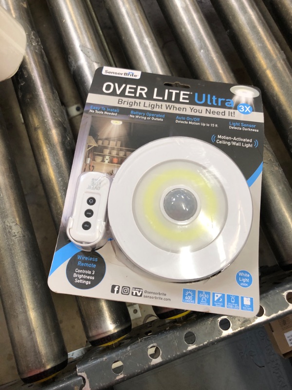 Photo 2 of Sensor Brite Overlite Ultra: Remote Control LED Light with Adjustable Brightness, Motion Activated, Stick Anywhere, Battery-Operated Overhead LED Light