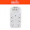 Photo 1 of 6-Outlet Smart Surge Protector with 4 USB Ports, White, Powered by Hubspace