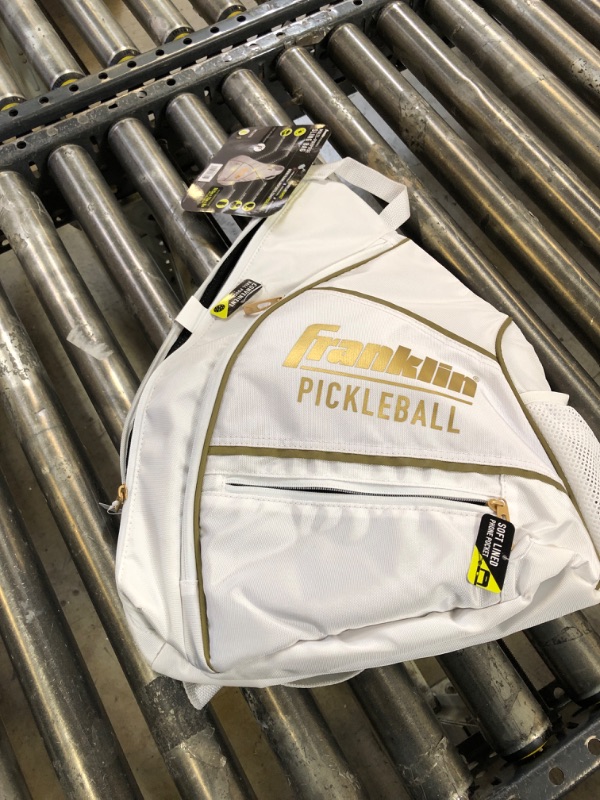 Photo 2 of Franklin Sports Pickleball Bags - Pickleball Sling Bag Backpack for Gear + Equipment - Pickleball Bag for Men + Women - Holds Paddles, Pickleballs + A (new but a bit dirty)
