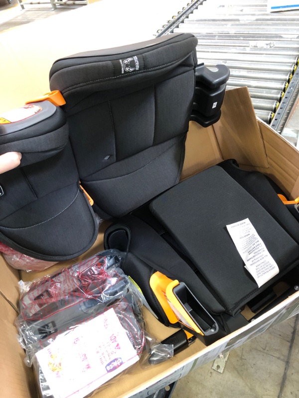 Photo 4 of Chicco KidFit ClearTex Plus 2-in-1 Belt-Positioning Booster Car Seat, Backless and High Back Booster Seat, for Children Aged 4 Years and up and 40-100 lbs. | Obsidian/Black KidFit Plus with ClearTex® No Chemicals Obsidian