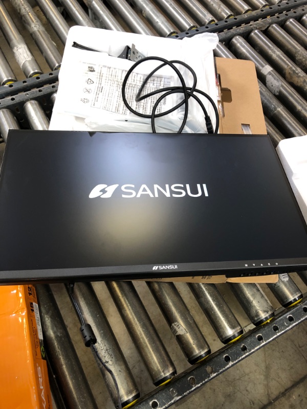 Photo 8 of SANSUI Monitor 22 Inch IPS 75Hz FHD 1080P HDMI VGA Ports Computer Monitor Ultra-Thin Tilt Adjustable VESA Mount Compatible with Eye Comfort 178° Wide Viewing Angle for Game and Office(ES-22X3) (USED, UNABLE TO TEST FULLY NUT TURNS ON)