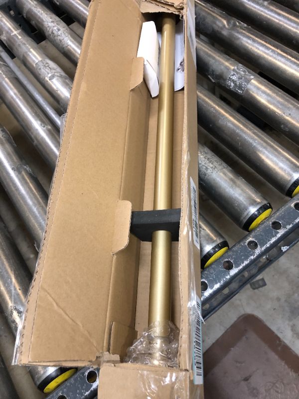 Photo 1 of Snug Set | Ultra Strong Secure Hold Tension | Gold Window Curtain Rod | Easy Mount | 2" Silicone Never Slip Pads | Durable Steel Construction | 7/8" Diameter