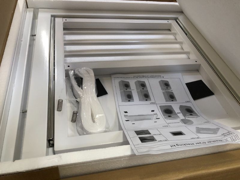 Photo 1 of Washer Dryer Stacking Kit with Pull Out Drying Shelf, 25"/24" Stacking Kit for Stackable Washer and Dryer Combo, Adjustable Stainless Steel Washer Stacking Bracket with Ratchet Strap