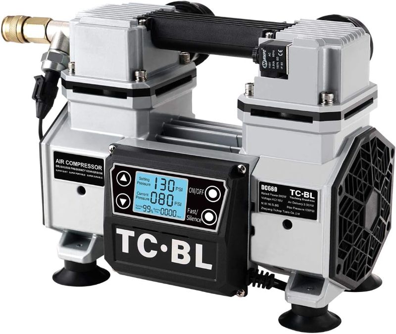 Photo 1 of TC·BL Portable Air Compressor 110V,Ultra Quiet Air Compressor Oil Free and Lightweight Small Air Pump

