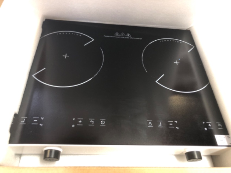 Photo 1 of VBGK Double Induction Cooktop, Electric Cooktop with 9 Power Levels, Kids Lock & Timer, Overheat Protection