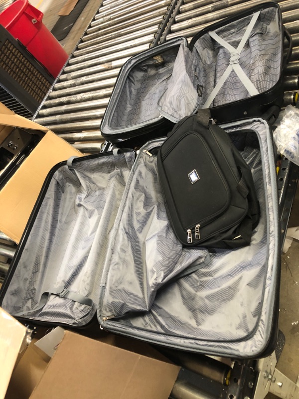 Photo 1 of Travelers Club Midtown Hardside 4-Piece Luggage Travel Set, Black -Piece Set Black
