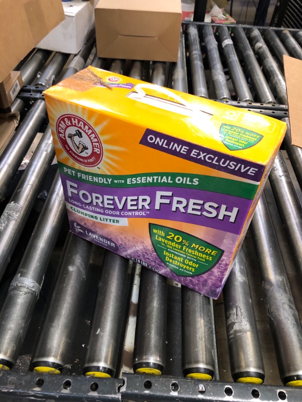 Photo 2 of Arm & Hammer Forever Fresh Clumping Cat Litter Lavender Multicat 18lb with 20% More Lavender Freshness Pet Friendly with Essential Oils