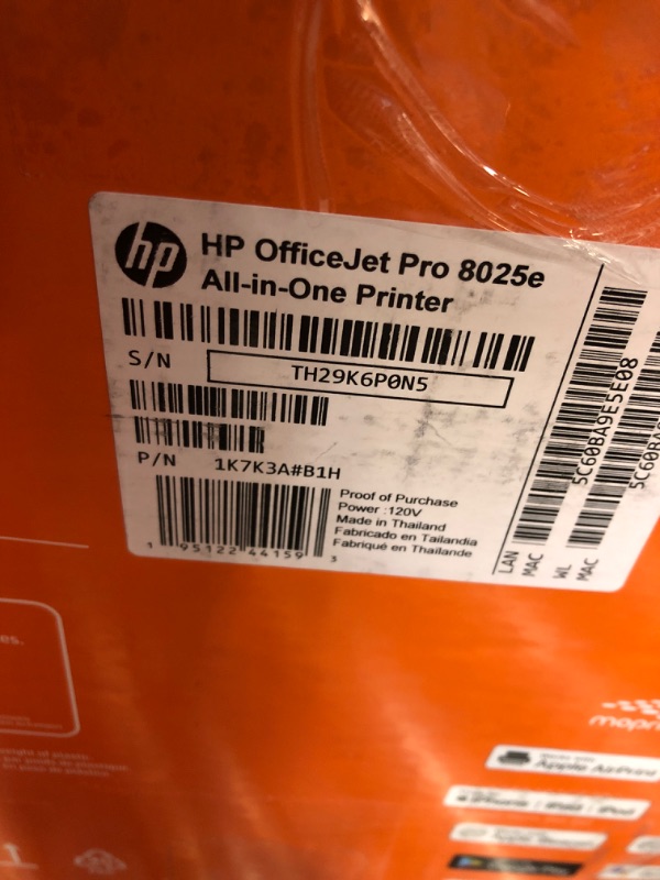 Photo 4 of HP OfficeJet Pro 8025e Wireless Color All-in-One Printer