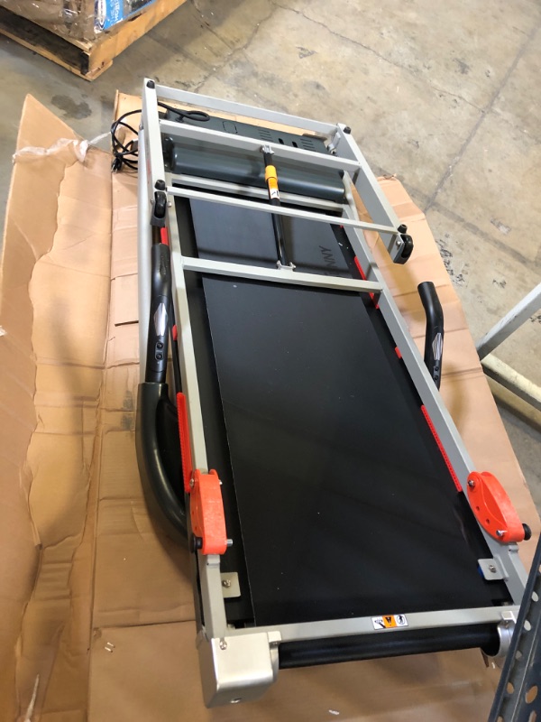Photo 2 of Sunny Health & Fitness Folding Incline Treadmill with Optional Exclusive SunnyFit™ App and Smart Bluetooth Connectivity Classic