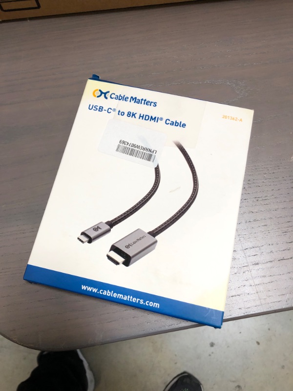 Photo 2 of Cable Matters 48Gbps 8K USB C to HDMI 2.1 Cable 6 ft, Support 4K 240Hz and 8K 60Hz HDR - Thunderbolt 3, Thunderbolt 4, USB4 Compatible with iPhone 15 - Max Resolution on Any MacBook is 4K 60Hz
