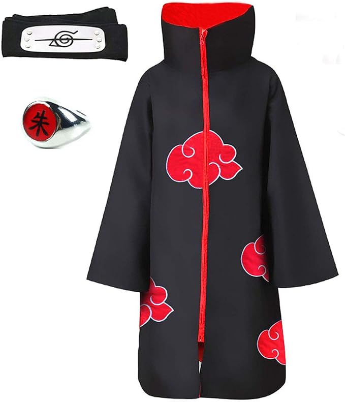 Photo 1 of Mbeliever 4XL Cloak Halloween Cosplay Costume Uniform with Headband and Ring,Black Cloak Anime Cosplay
