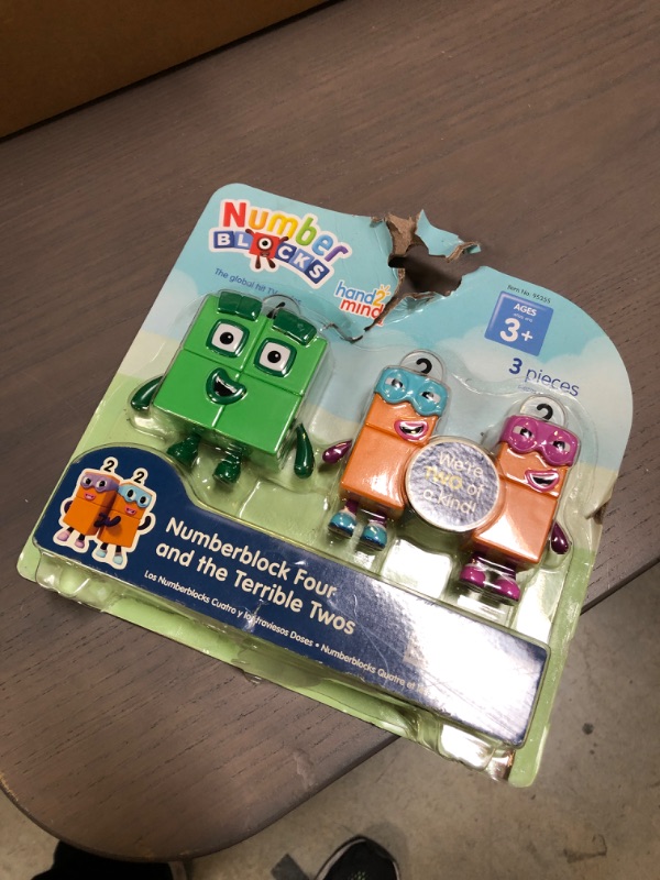 Photo 2 of hand2mind Numberblock Four and The Terrible Twos, Cartoon Action Figure Set, Toy Figures, Play Figure Playsets, Small Figurines for Kids, Number Toys, Math Toys for Kids 3-5, Birthday Gifts for Kids
